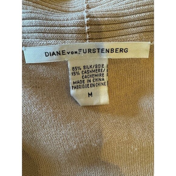 Diane Von Furstenberg Sweater Women Medium Pink‎ Silk Cashmere Voleta Cardigan - Picture 10 of 13